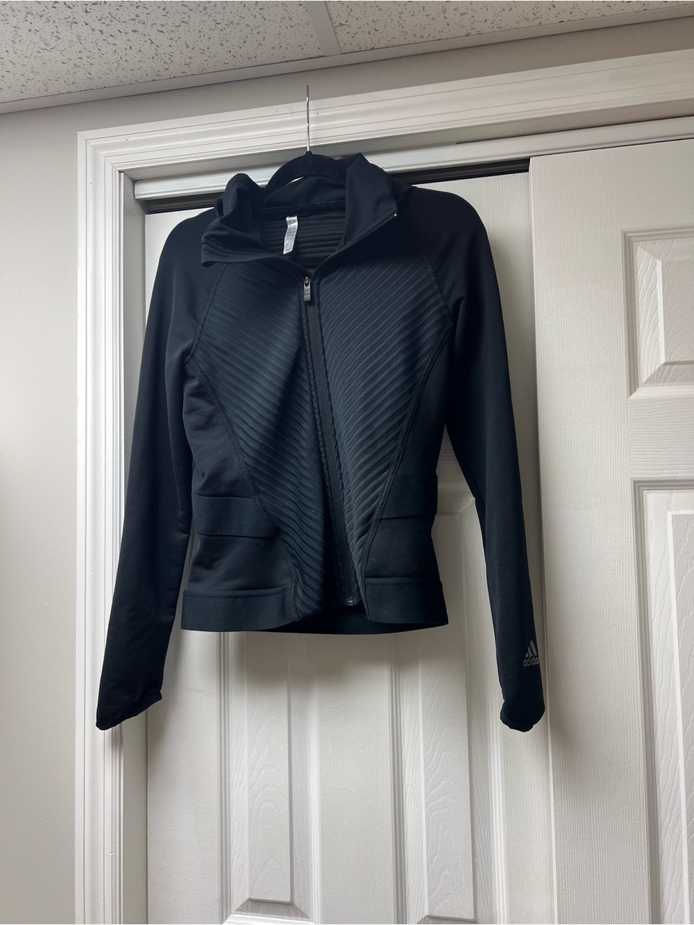 Adidas Women's Black Zip-Up Performance Jacket